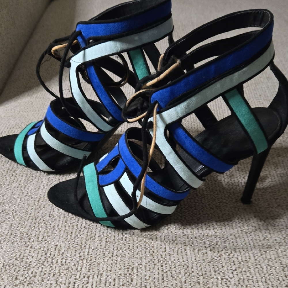 Zara Multicolor Strappy Heels